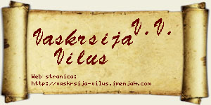 Vaskrsija Vilus vizit kartica